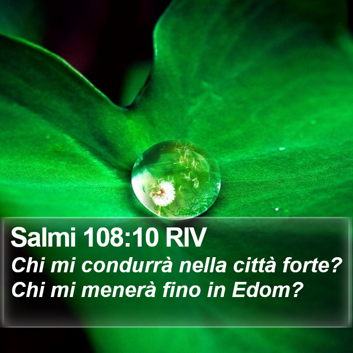 Salmi 108:10 RIV Bible Study