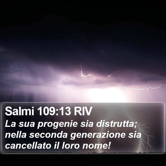 Salmi 109:13 RIV Bible Study