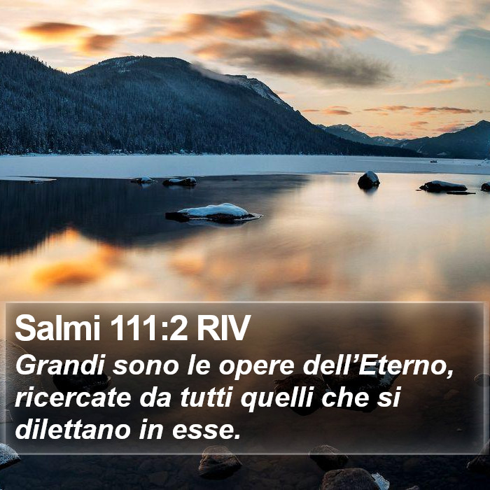 Salmi 111:2 RIV Bible Study