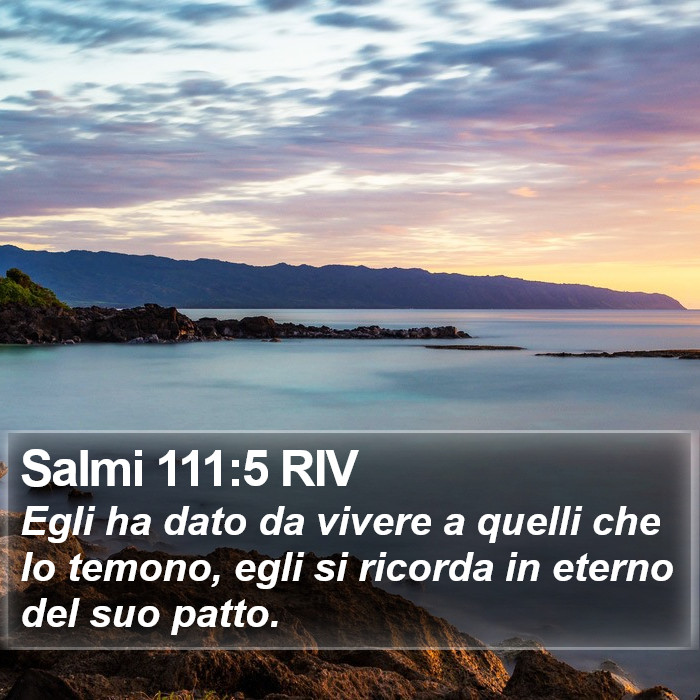 Salmi 111:5 RIV Bible Study