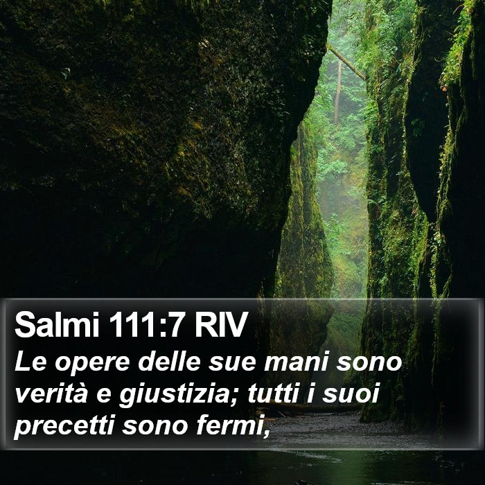 Salmi 111:7 RIV Bible Study