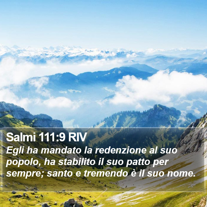 Salmi 111:9 RIV Bible Study