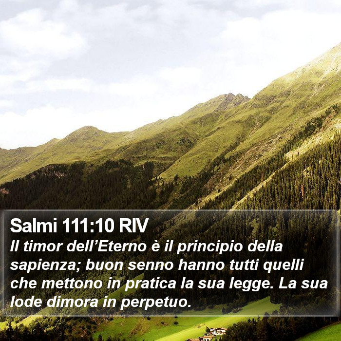 Salmi 111:10 RIV Bible Study