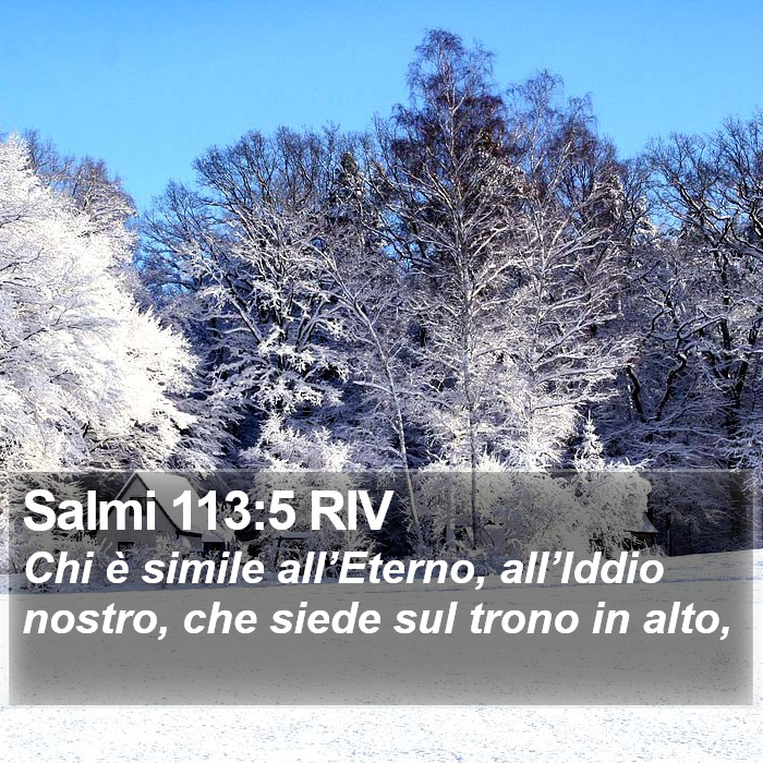 Salmi 113:5 RIV Bible Study