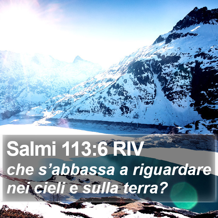 Salmi 113:6 RIV Bible Study