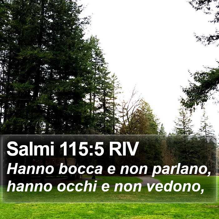 Salmi 115:5 RIV Bible Study