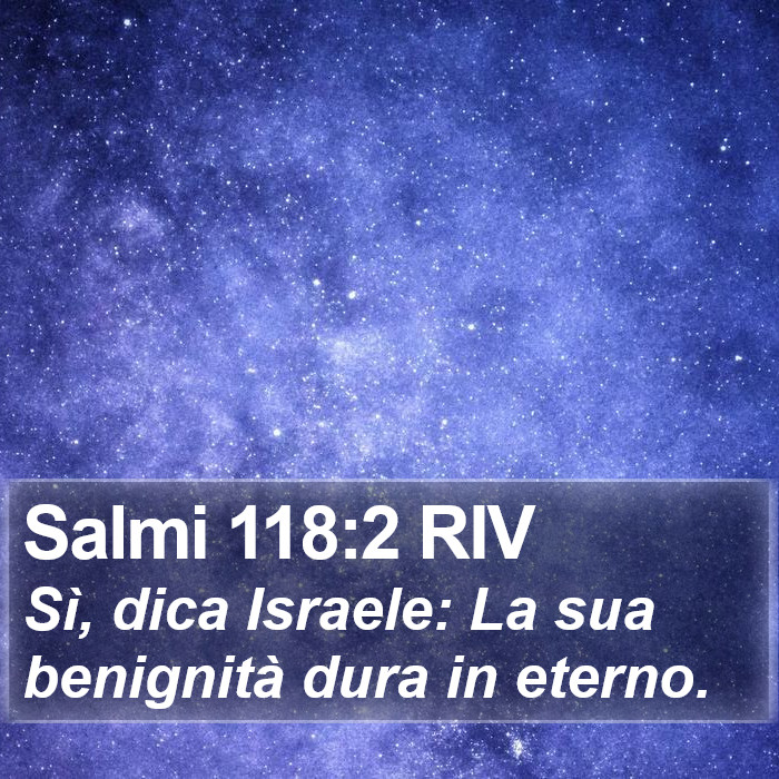 Salmi 118:2 RIV Bible Study