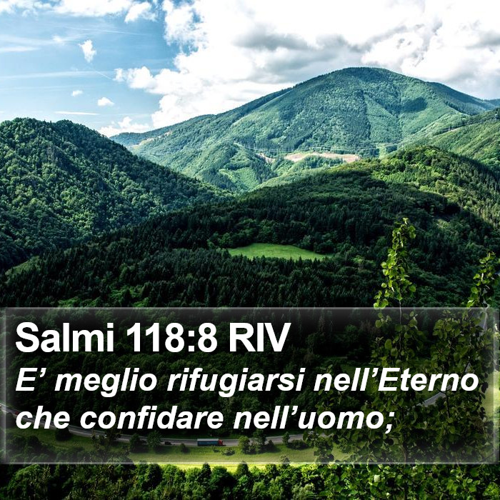 Salmi 118:8 RIV Bible Study