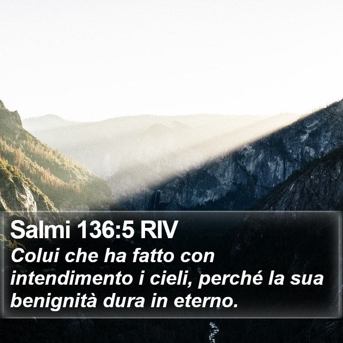 Salmi 136:5 RIV Bible Study
