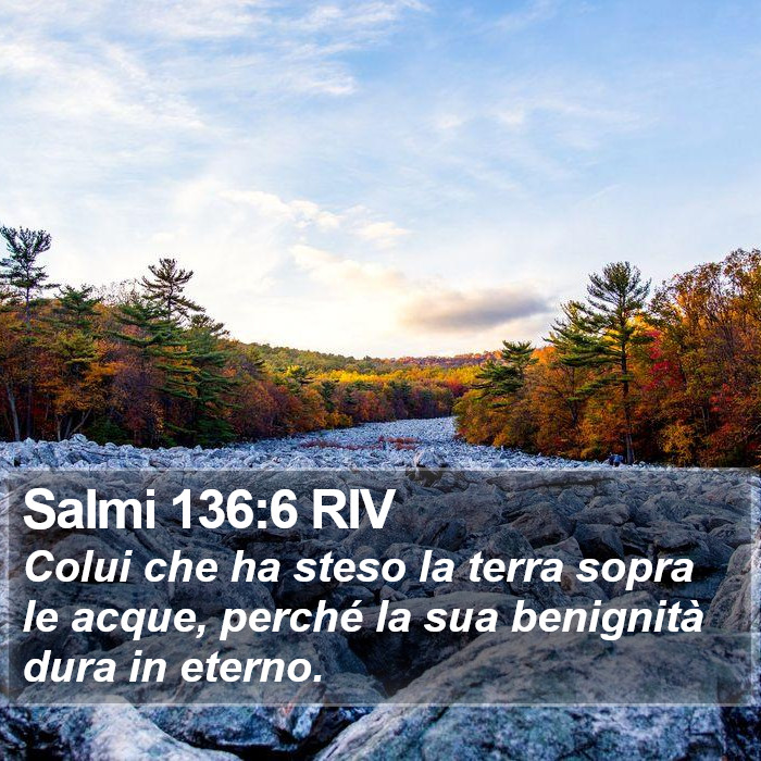 Salmi 136:6 RIV Bible Study