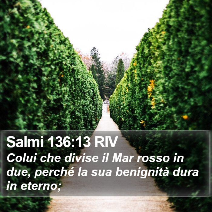 Salmi 136:13 RIV Bible Study