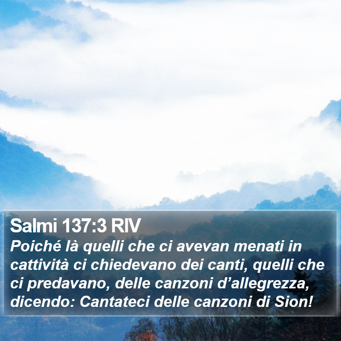 Salmi 137:3 RIV Bible Study
