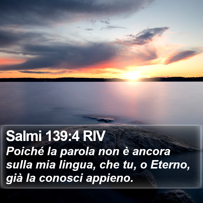 Salmi 139:4 RIV Bible Study