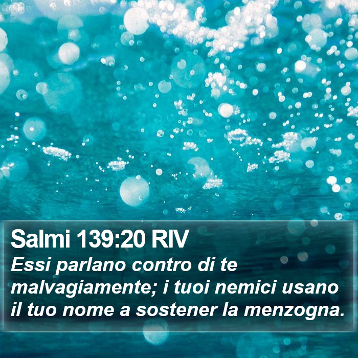 Salmi 139:20 RIV Bible Study