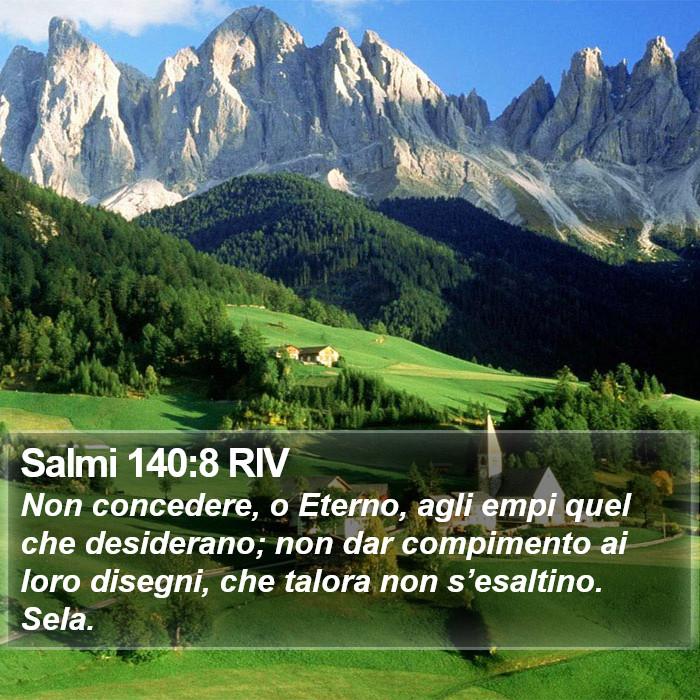 Salmi 140:8 RIV Bible Study