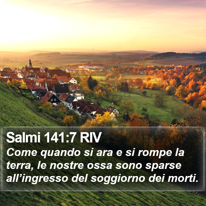 Salmi 141:7 RIV Bible Study