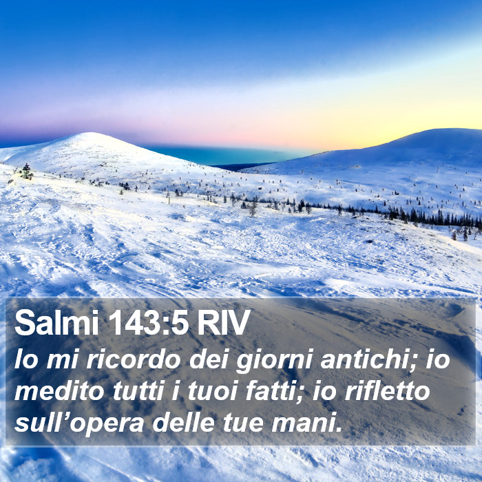 Salmi 143:5 RIV Bible Study