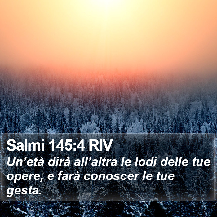 Salmi 145:4 RIV Bible Study