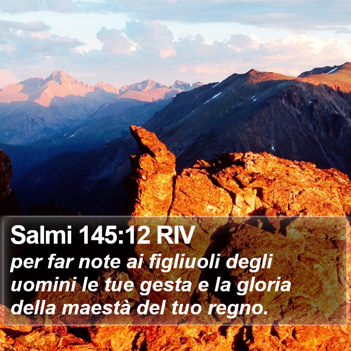 Salmi 145:12 RIV Bible Study