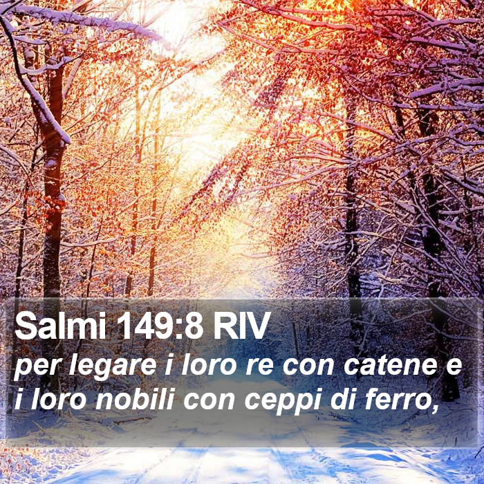 Salmi 149:8 RIV Bible Study