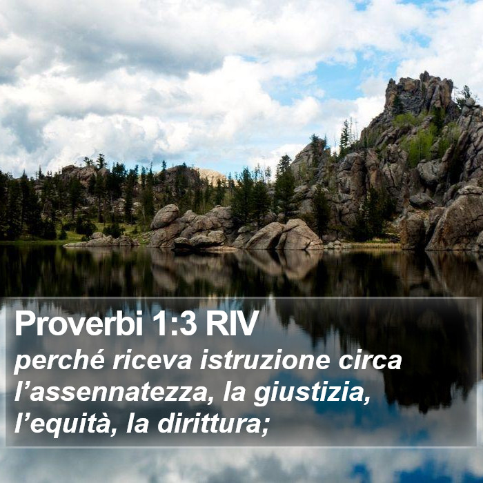 Proverbi 1:3 RIV Bible Study