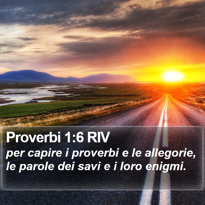 Proverbi 1:6 RIV Bible Study