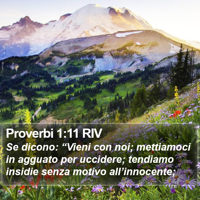 Proverbi 1:11 RIV Bible Study