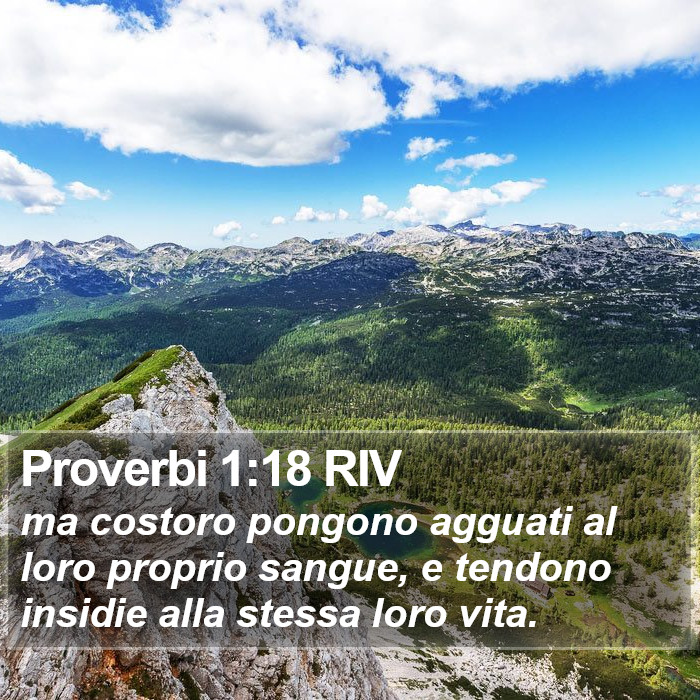 Proverbi 1:18 RIV Bible Study