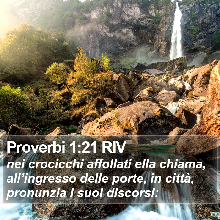 Proverbi 1:21 RIV Bible Study