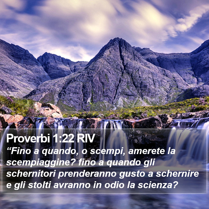 Proverbi 1:22 RIV Bible Study