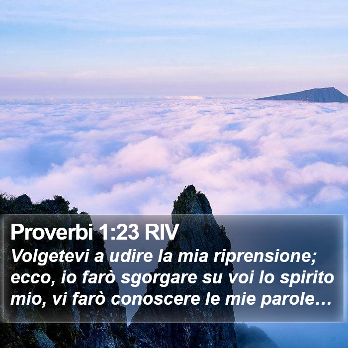 Proverbi 1:23 RIV Bible Study