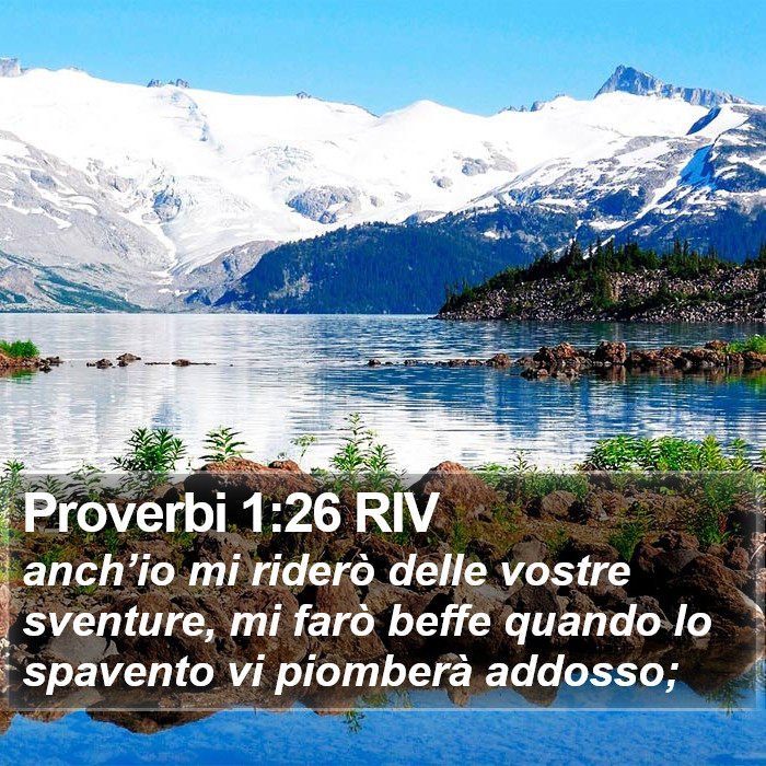 Proverbi 1:26 RIV Bible Study