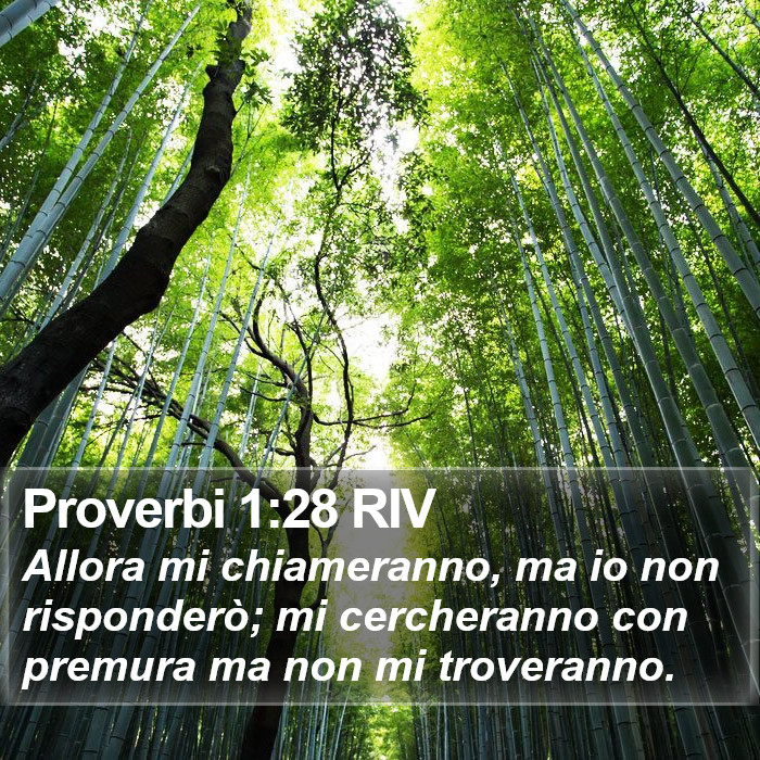 Proverbi 1:28 RIV Bible Study