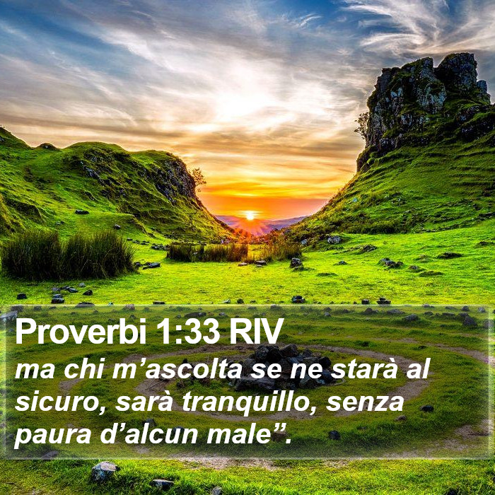 Proverbi 1:33 RIV Bible Study