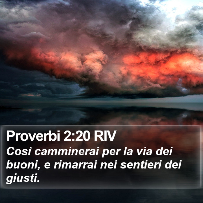 Proverbi 2:20 RIV Bible Study