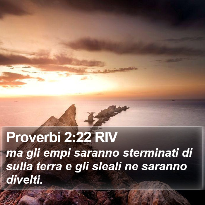 Proverbi 2:22 RIV Bible Study