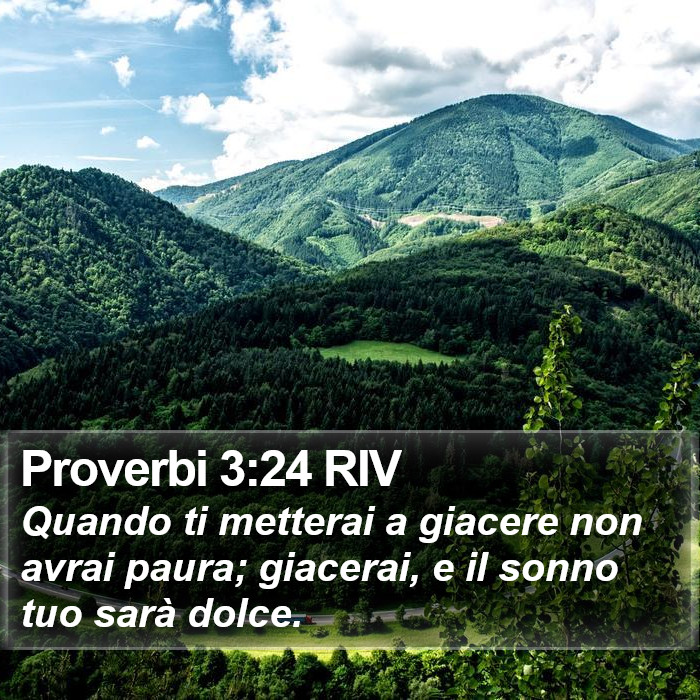 Proverbi 3:24 RIV Bible Study