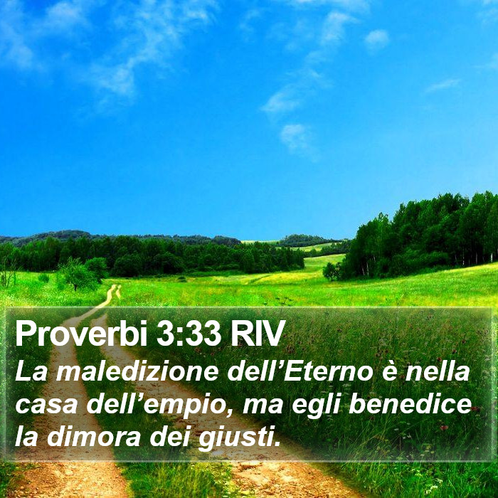 Proverbi 3:33 RIV Bible Study