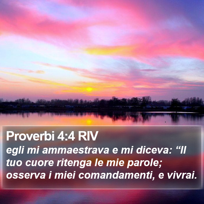 Proverbi 4:4 RIV Bible Study
