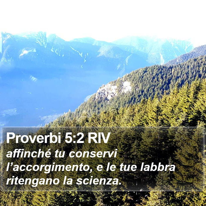 Proverbi 5:2 RIV Bible Study