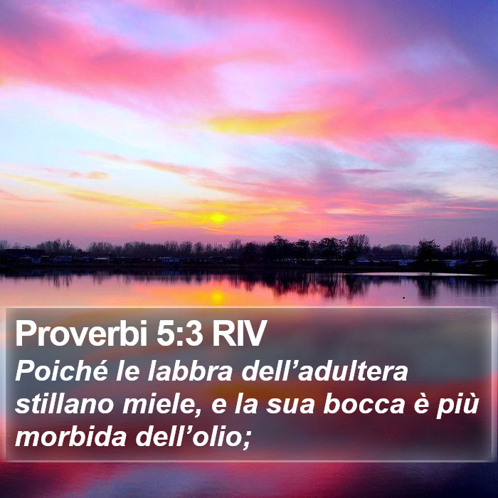 Proverbi 5:3 RIV Bible Study