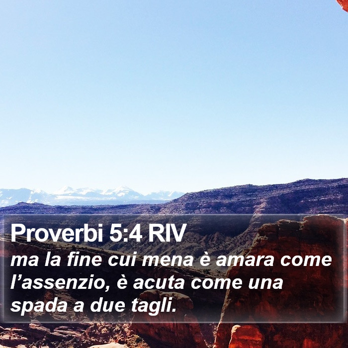 Proverbi 5:4 RIV Bible Study