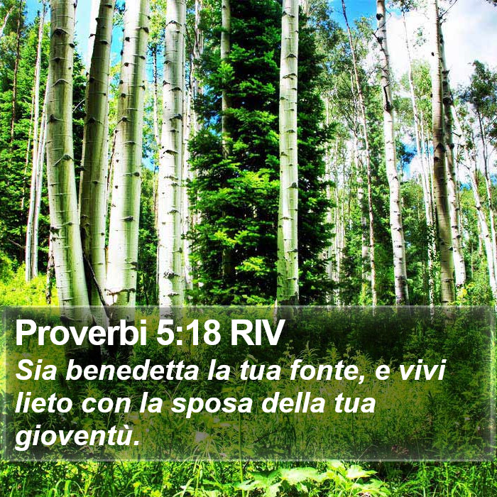 Proverbi 5:18 RIV Bible Study