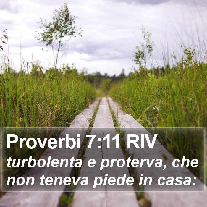 Proverbi 7:11 RIV Bible Study