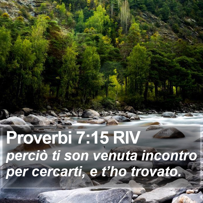 Proverbi 7:15 RIV Bible Study