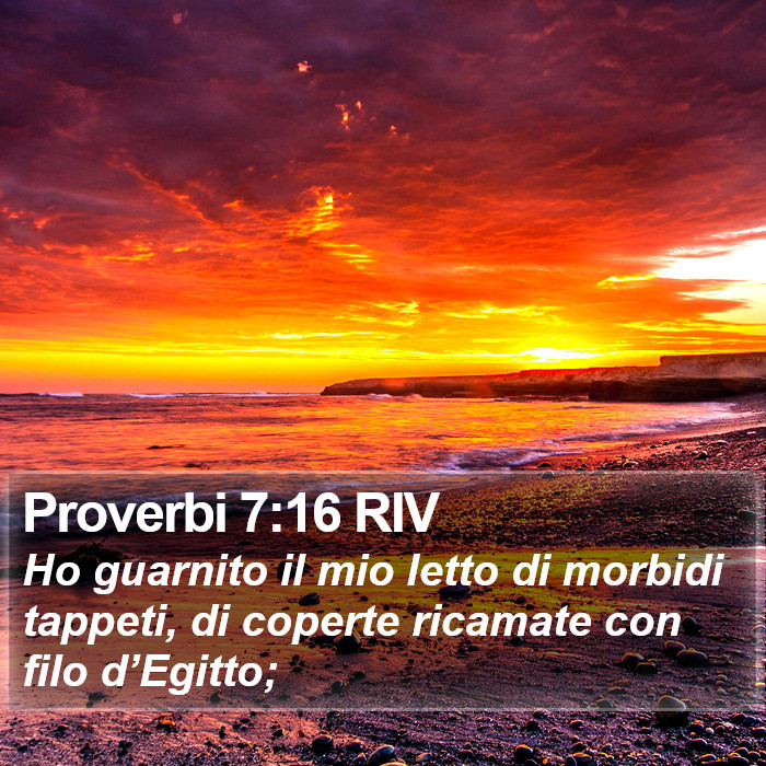 Proverbi 7:16 RIV Bible Study