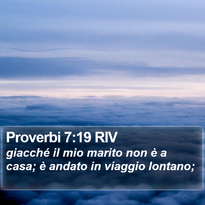 Proverbi 7:19 RIV Bible Study