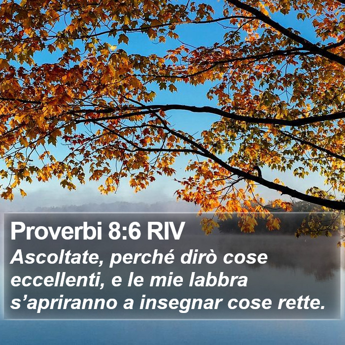 Proverbi 8:6 RIV Bible Study