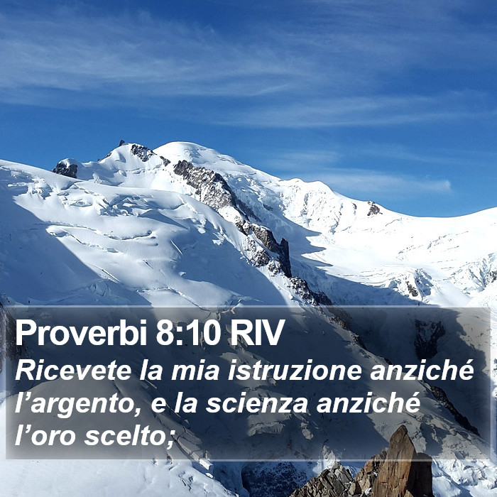 Proverbi 8:10 RIV Bible Study
