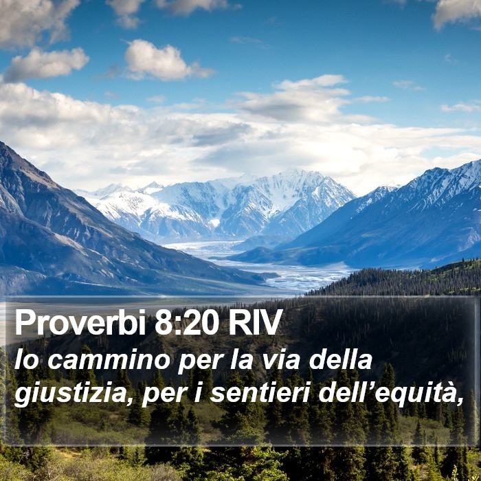 Proverbi 8:20 RIV Bible Study